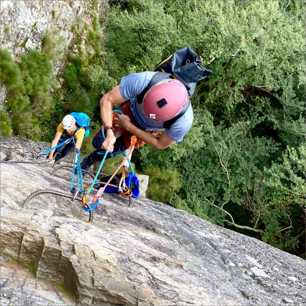 Escalade sur site sportif